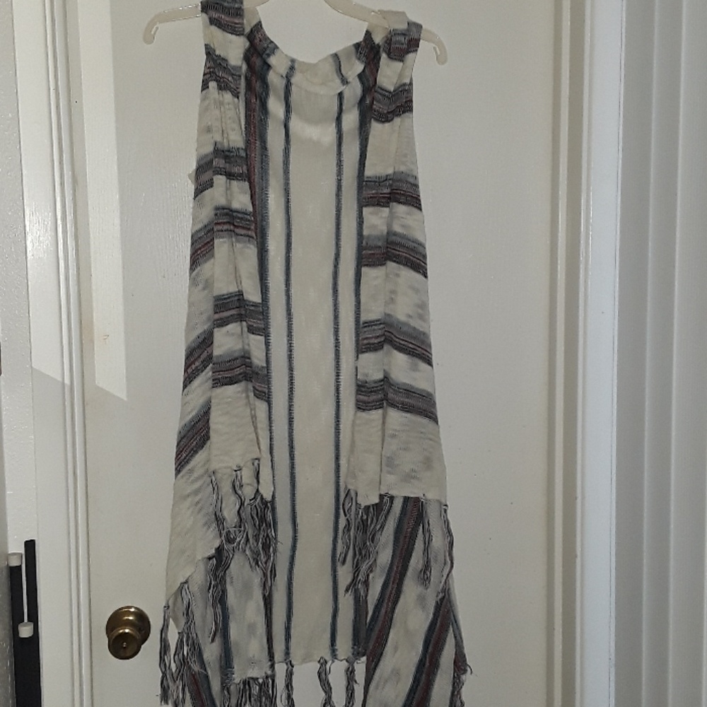 Sweater vest kimono